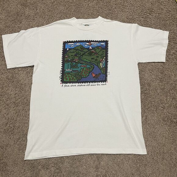 VTG Hawaii Shirt XL Tradewinds Place Where Chickens Still Cross The Road Kohala - Picture 1 of 8
